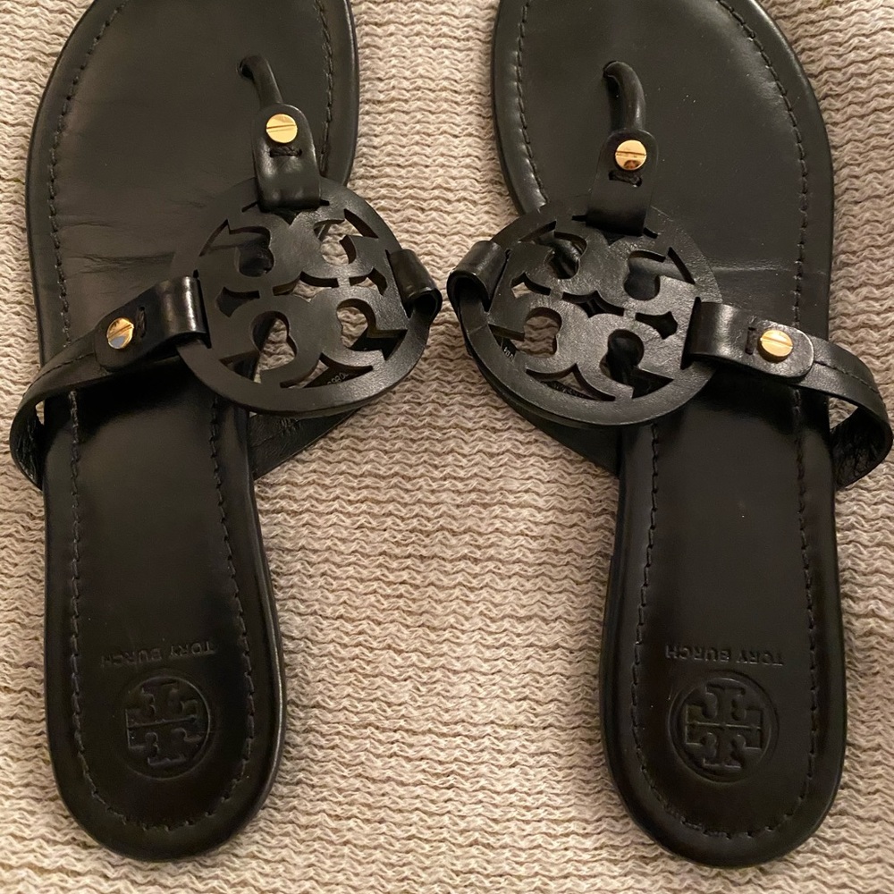 Tory Burch Black Miller sandals size 8.5M
